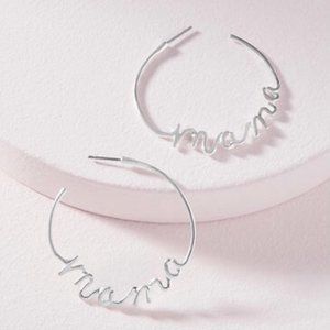 Stella & Dot Mama Hoops - Silver